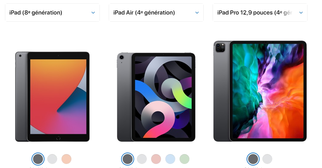 iPad 8 ipad air 4 ipad pro