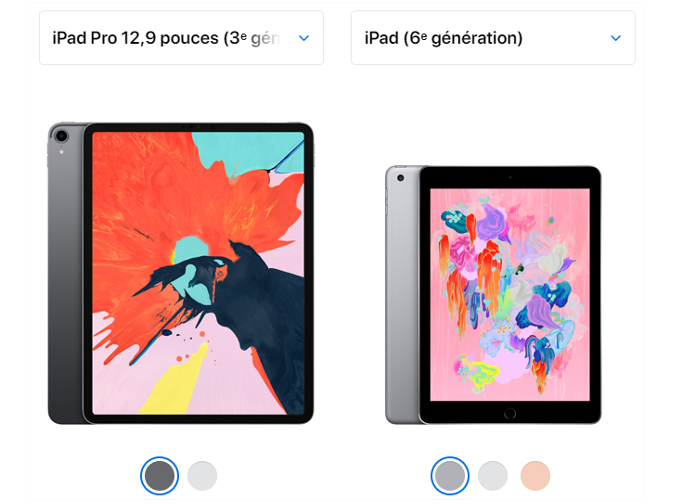 ipad pro 3 et ipad 6