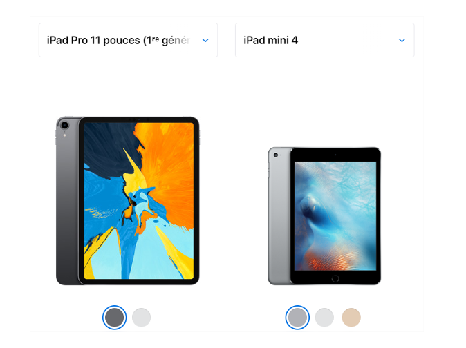 ipad pro et ipad mini 4