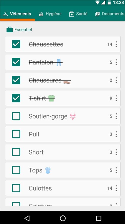 Application listing