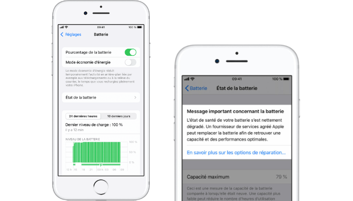 test batterie iphone