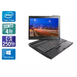 Thinkpad X200T 12" Core 2 Duo 1,8Ghz 2010 (Windows 10) - Intel Core 2 Duo 1,8Ghz - 2 - 4Go  DDR4 - 250Go HDD - Intel HD Graphics 4500 - 
Gris / Noir - Windows 10 - AZERTY