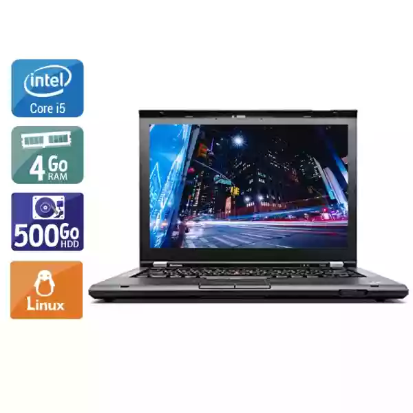 ThinkPad T430 14,1" Core i5 2,6Ghz 2012 (Linux) - Intel Core i5 2,6Ghz - 2 - 4Go  DDR4 - 500Go HDD - Intel HD Graphics 4000 - 
Gris / Noir - Linux - AZERTY 