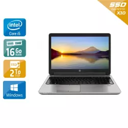 ProBook 650 G1 15,6" Core i5 2,5Ghz 2013 (Windows 10) - Intel Core i5 2,5Ghz - 2 - 16Go DDR3 - 2To SSD - Intel HD Graphics 4600 - 
Gris / Noir - Windows 10 - AZERTY