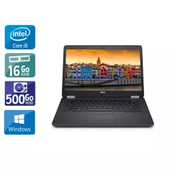 Latitude E5470 14" Core i5 2,4Ghz 2015 (Windows 10) - Intel Core i5 2,4Ghz - 2 - 16Go DDR4 - 500Go HDD - Intel HD Graphics 520 - 
Gris / Noir - Windows 10 - AZERTY